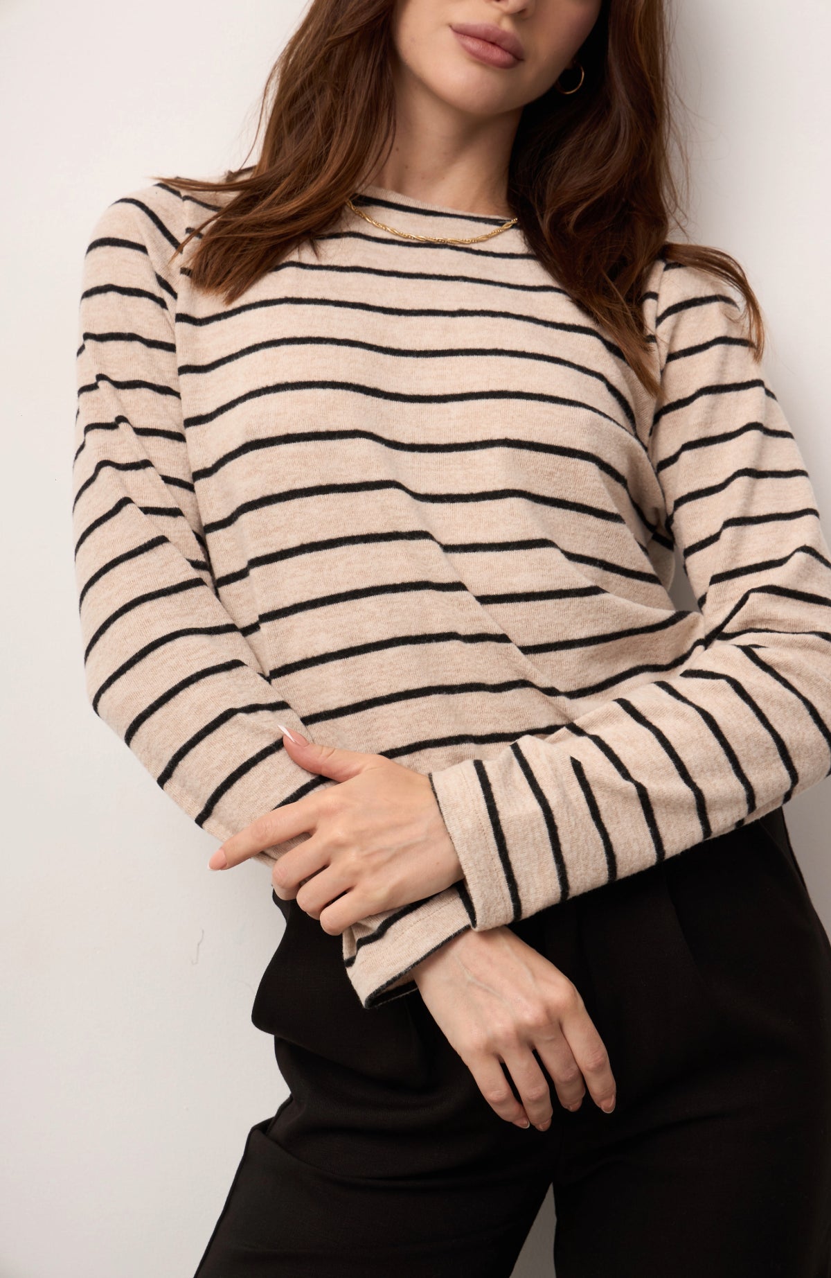 Chompa Frida - Beige Negro