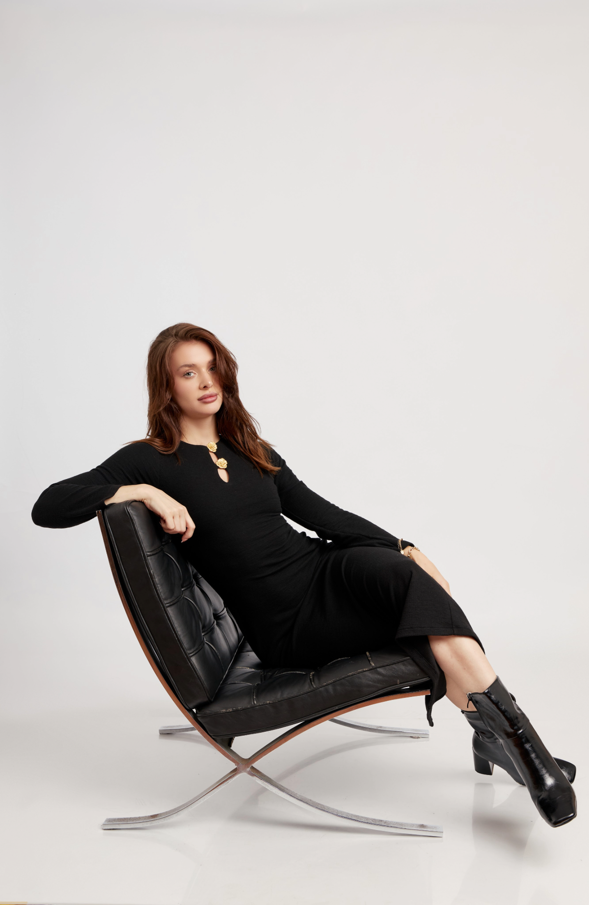 Vestido Rosa - Negro