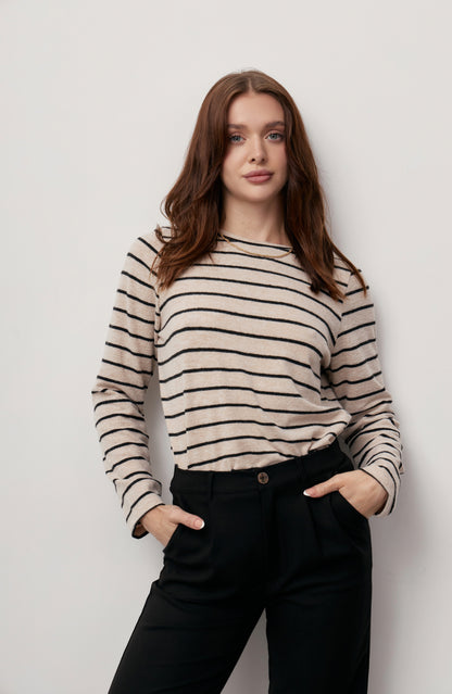 Chompa Frida - Beige Negro