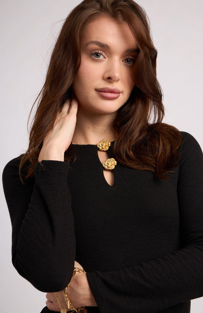 Vestido Rosa - Negro