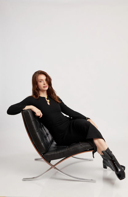 Vestido Rosa - Negro